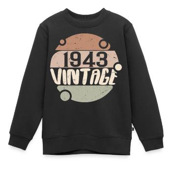 Jahrgang 1943 Retro Geschenke 1943 Jahrgang 1943 - Kinder Premium Organic Sweatshirt - Schwarz - Vorne - AI Model Kid Female (0cm)