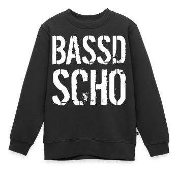 Bassd scho - Kinder Premium Organic Sweatshirt - Schwarz - Vorne - AI Model Kid Female (0cm)