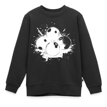 Boules de billard Graffiti - Sweat Premium enfant bio - noir - Devant - AI Model Kid Female (0cm)