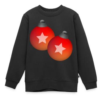 Weihnachten Kugeln Schmuck Winter Geschenk - Kinder Premium Organic Sweatshirt - Schwarz - Vorne - AI Model Kid Female (0cm)