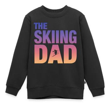 The Skiing Dad - Ski - Kinder Premium Organic Sweatshirt - Schwarz - Vorne - AI Model Kid Female (0cm)