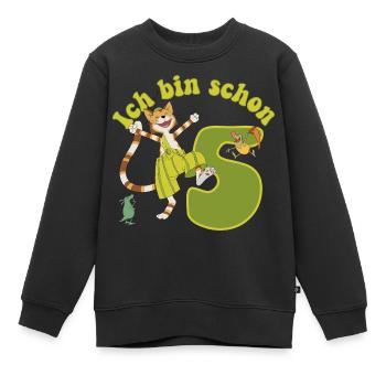 Pettersson & Findus Geburtstag Ich Bin Schon Fünf - Kinder Premium Organic Sweatshirt - Schwarz - Vorne - AI Model Kid Female (0cm)