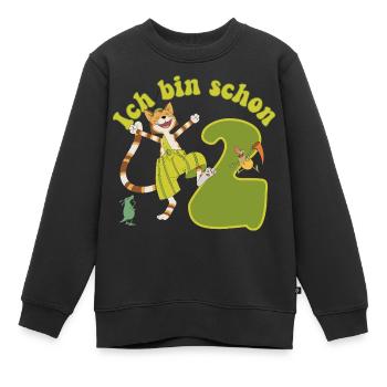 Pettersson & Findus Geburtstag Ich Bin Schon Zwei - Kinder Premium Organic Sweatshirt - Schwarz - Vorne - AI Model Kid Female (0cm)