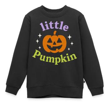 Little Pumpkin Kürbis Kinder Halloween Herbst - Kinder Premium Organic Sweatshirt - Schwarz - Vorne - AI Model Kid Female (0cm)
