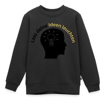 Idea Light - Créativité et Innovation - ApriNoe - Sweat Premium enfant bio - noir - Devant - AI Model Kid Female (0cm)