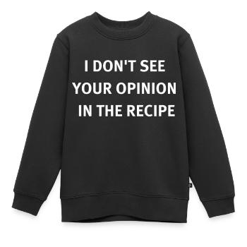 Je ne vois pas votre opinion dans la recette - Sweat Premium enfant bio - noir - Devant - AI Model Kid Female (0cm)