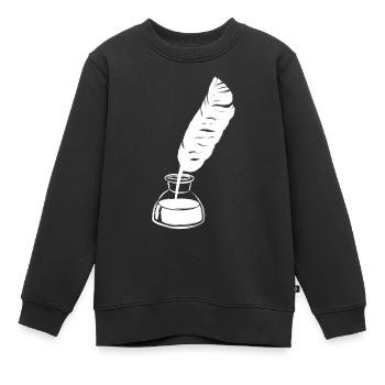 Poetry Lyric Tinte Feder - Kinder Premium Organic Sweatshirt - Schwarz - Vorne - AI Model Kid Female (0cm)