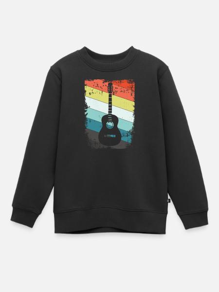 Gitarre - Kinder Premium Organic Sweatshirt - Schwarz