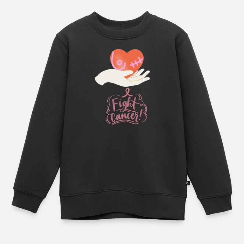 Lutte contre le cancer - Sweat Premium enfant bio - noir