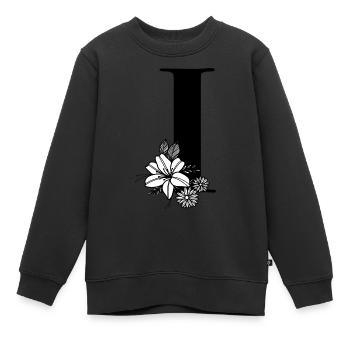 Point I - Kids Premium Organic Sweatshirt - black - Front - AI Model Kid Female (0cm)