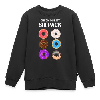 découvrez mon pack de six. Beignet de six paquets - Sweat Premium enfant bio - noir - Devant - AI Model Kid Female (0cm)