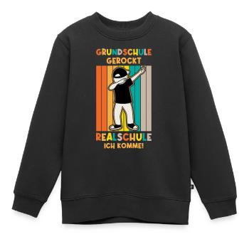 Grundschulabschluss Realschule Einschulung 5Klasse - Kinder Premium Organic Sweatshirt - Schwarz - Vorne - AI Model Kid Female (0cm)