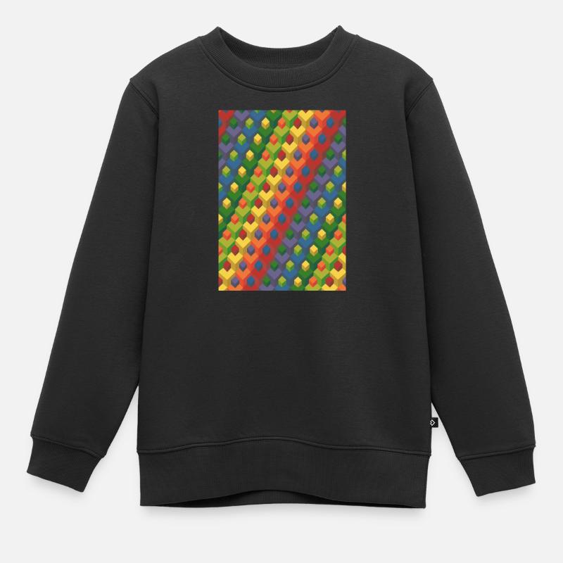 Grand gradient - Sweat Premium enfant bio - noir