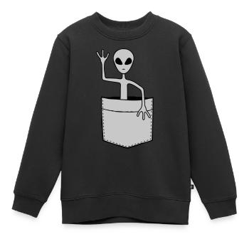 Hemdtasche Science Fiction Alien - Kinder Premium Organic Sweatshirt - Schwarz - Vorne - AI Model Kid Female (0cm)
