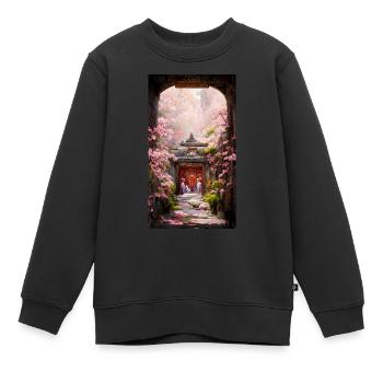 Shangri-La Temple - Sweat Premium enfant bio - noir - Devant - AI Model Kid Female (0cm)