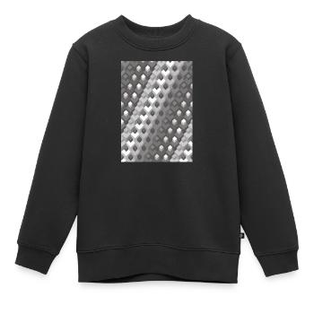 Graustufen Farbverlauf Linkswendung - Kinder Premium Organic Sweatshirt - Schwarz - Vorne - AI Model Kid Female (0cm)