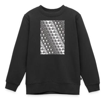 Graustufen Farbverlauf Rechtswendung - Kinder Premium Organic Sweatshirt - Schwarz - Vorne - AI Model Kid Female (0cm)