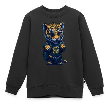 1.Klasse, Schulanfänger, Erstklässler - Kinder Premium Organic Sweatshirt - Schwarz - Vorne - AI Model Kid Female (0cm)