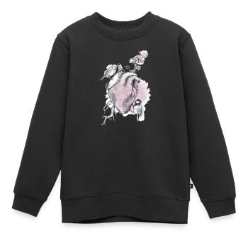 et cœur - Sweat Premium enfant bio - noir - Devant - AI Model Kid Female (0cm)