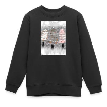 Festliche Weihnachtsbaum-Dekorationen - Kinder Premium Organic Sweatshirt - Schwarz - Vorne - AI Model Kid Female (0cm)