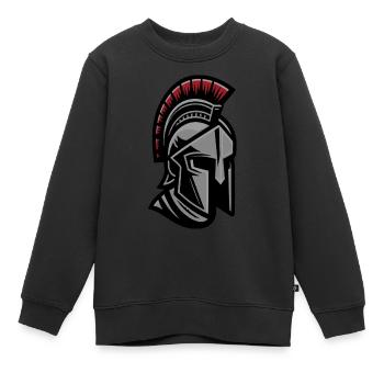 Leonidas Spartan Krieger Helm - Kinder Premium Organic Sweatshirt - Schwarz - Vorne - AI Model Kid Female (0cm)