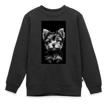 Baby York Shire Kleiner Entdecker -Little Explorer - Kinder Premium Organic Sweatshirt - Schwarz - Vorne - AI Model Kid Female (0cm)