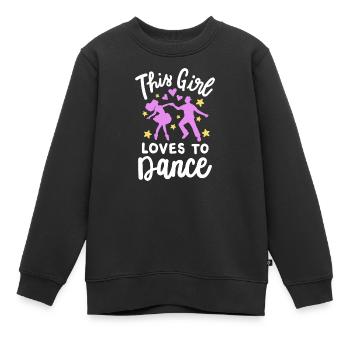 Tanzen Tanzpaar - Kinder Premium Organic Sweatshirt - Schwarz - Vorne - AI Model Kid Female (0cm)