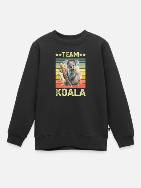 Koala Koala Ours - Sweat Premium enfant bio - noir