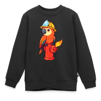 Fröhlicher Bauheld mit Edelsteinschatz - Kinder Premium Organic Sweatshirt - Schwarz - Vorne - AI Model Kid Female (0cm)