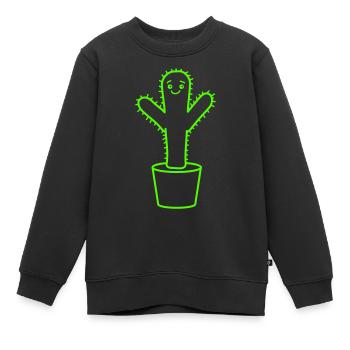 Cactus Plante Épineux Épineux Déserts Cactus - Sweat Premium enfant bio - noir - Devant - AI Model Kid Female (0cm)