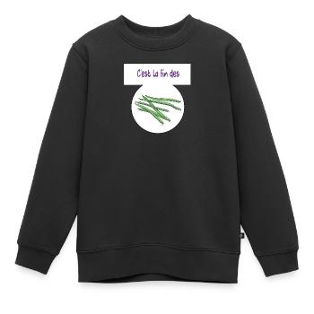 Es ist das Ende der Bohnen - Kinder Premium Organic Sweatshirt - Schwarz - Vorne - AI Model Kid Female (0cm)