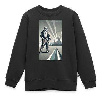 Hiphoper 127 0 0 1 is my hood - Kinder Premium Organic Sweatshirt - Schwarz - Vorne - AI Model Kid Female (0cm)