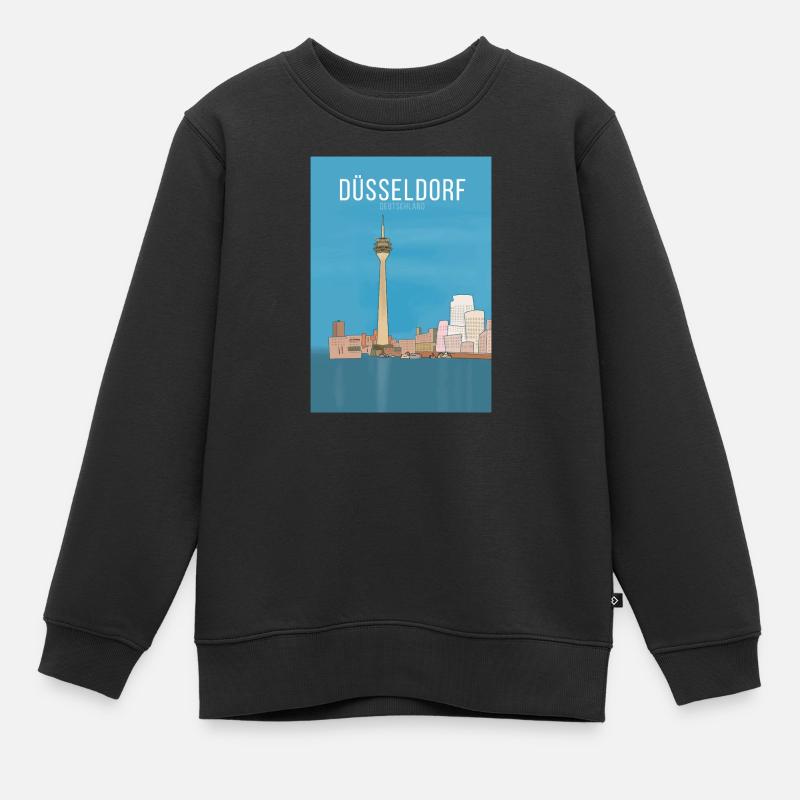 Düsseldorf - Kinder Premium Organic Sweatshirt - Schwarz