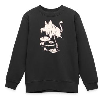 Tatort - Halloween Katze - Kinder Premium Organic Sweatshirt - Schwarz - Vorne - AI Model Kid Female (0cm)