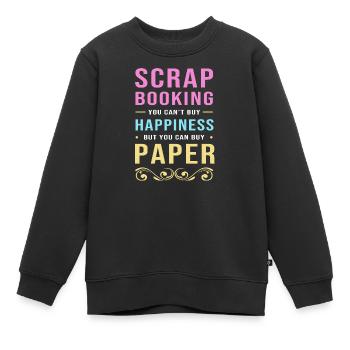 Album de scrapbooking - Sweat Premium enfant bio - noir - Devant - AI Model Kid Female (0cm)