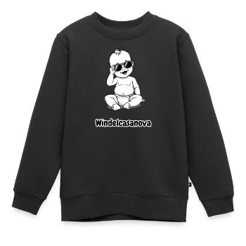 Windel Casanova - Kinder Premium Organic Sweatshirt - Schwarz - Vorne - AI Model Kid Female (0cm)