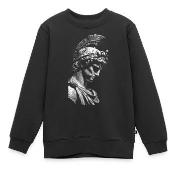 Antike Heldenstatue Kontrastdruck - Kinder Premium Organic Sweatshirt - Schwarz - Vorne - AI Model Kid Female (0cm)