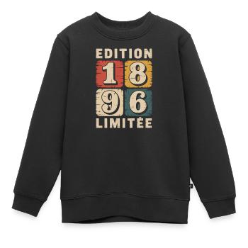 Édition 1986 Limitée Vintage Distress - Sweat Premium enfant bio - noir - Devant - AI Model Kid Female (0cm)