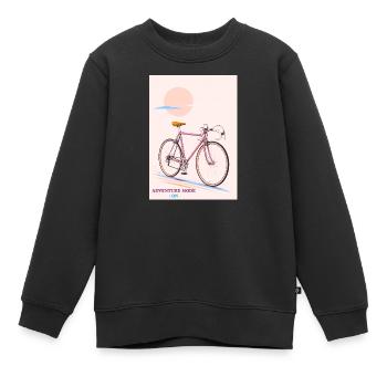 The Ride — Retro Cruiser/Abenteuermodus/pink - Kinder Premium Organic Sweatshirt - Schwarz - Vorne - AI Model Kid Female (0cm)
