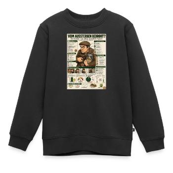 Der Geizhals – jeder Cent zählt - Kinder Premium Organic Sweatshirt - Schwarz - Vorne - AI Model Kid Female (0cm)