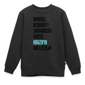 Bayrisch Fluchen - Kinder Premium Organic Sweatshirt - Schwarz - Vorne - AI Model Kid Female (0cm)