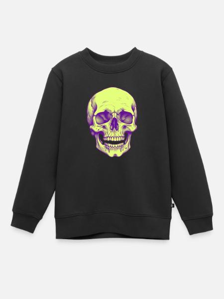 💀 Sublimé Neon Technocrate - Sweat Premium enfant bio - noir