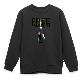 Palestine libre - Sweat Premium enfant bio - noir - Devant - AI Model Kid Female (0cm)