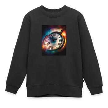 ZEITREISENDE - Kinder Premium Organic Sweatshirt - Schwarz - Vorne - AI Model Kid Female (0cm)