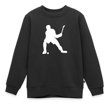 hockey - Sweat Premium enfant bio - noir - Devant - AI Model Kid Female (0cm)