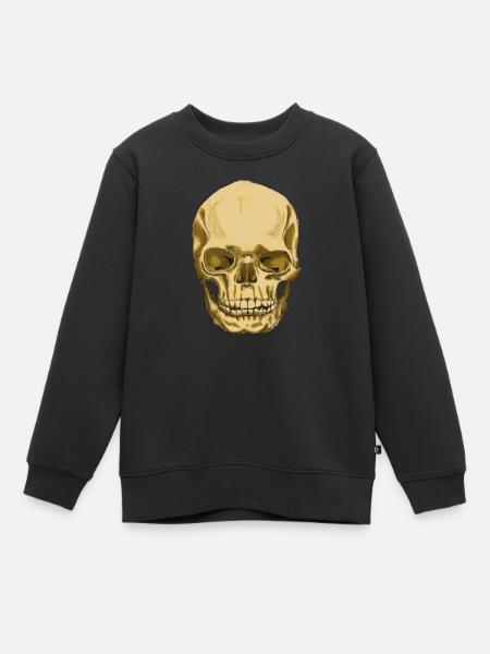 Skull - Sweat Premium enfant bio - noir