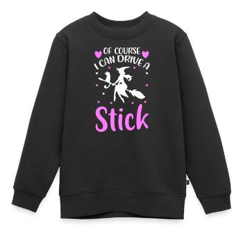 Balai de sorcières Dicton magique Walpurgis Night - Sweat Premium enfant bio - noir - Devant - AI Model Kid Female (0cm)
