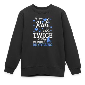 Fahrrad Sportlich - Kinder Premium Organic Sweatshirt - Schwarz - Vorne - AI Model Kid Female (0cm)