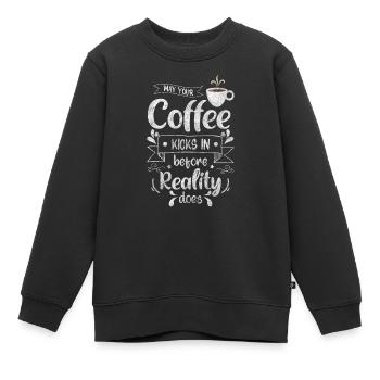 Kaffeeliebhaber Morgen Energie - Kinder Premium Organic Sweatshirt - Schwarz - Vorne - AI Model Kid Female (0cm)