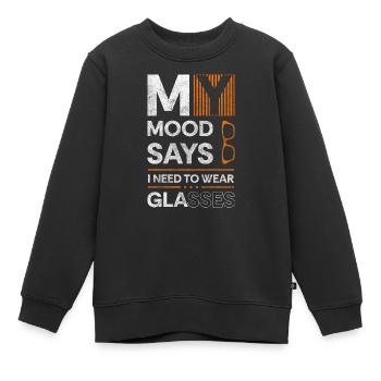 Brille Optiker Student - Kinder Premium Organic Sweatshirt - Schwarz - Vorne - AI Model Kid Female (0cm)